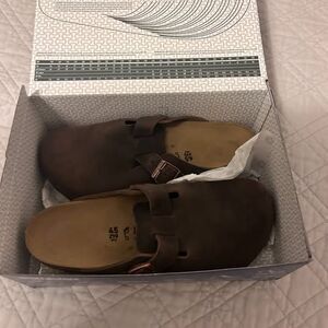 NWB Birkenstock Boston Habana Oiled Leather Clogs - Me's 12M, 45 - Regular Fit